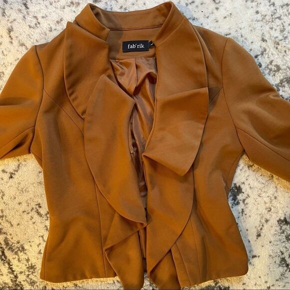 Fab’rik Ruffle front clasp jacket (large) - Picture 1 of 4